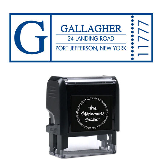 Side Initial Address Rectangular Self-Inking Stamp